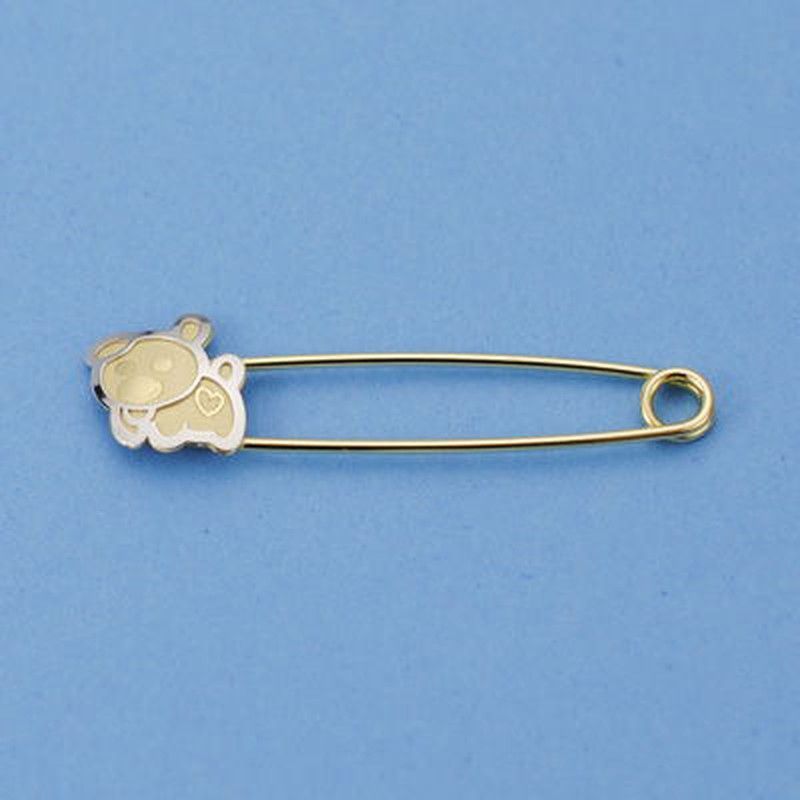 Alfiler Bebe Oro 18kts Bicolor Perrito 4687