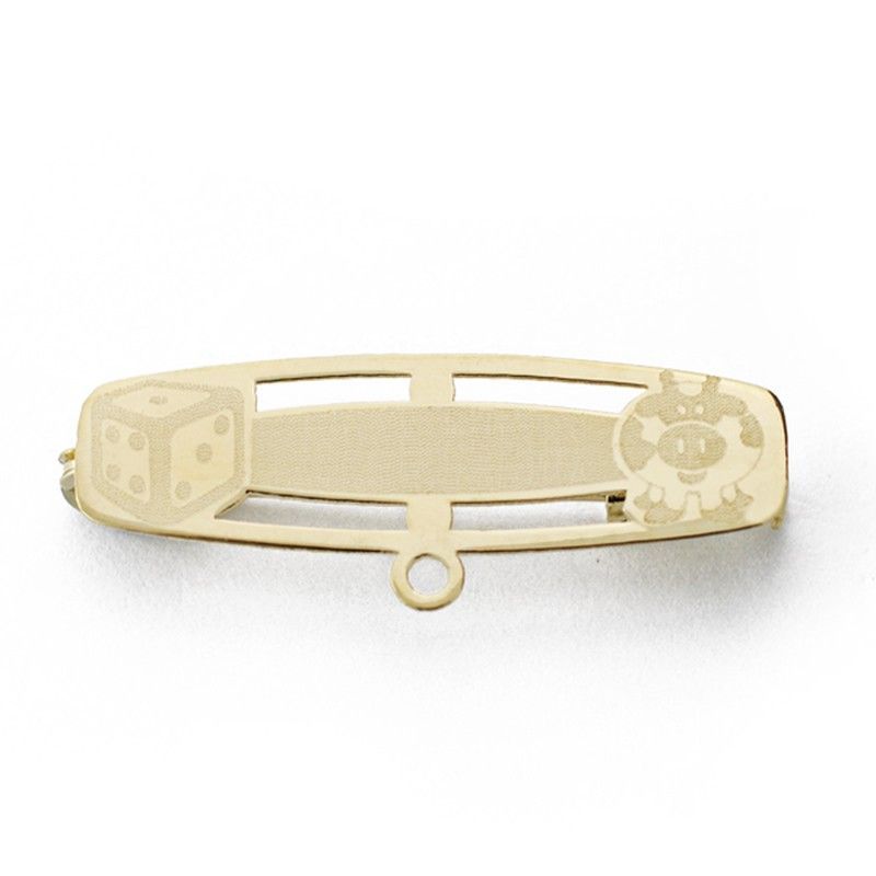 Alfiler Bebe Oro 18kts Dado Cerdito 4678