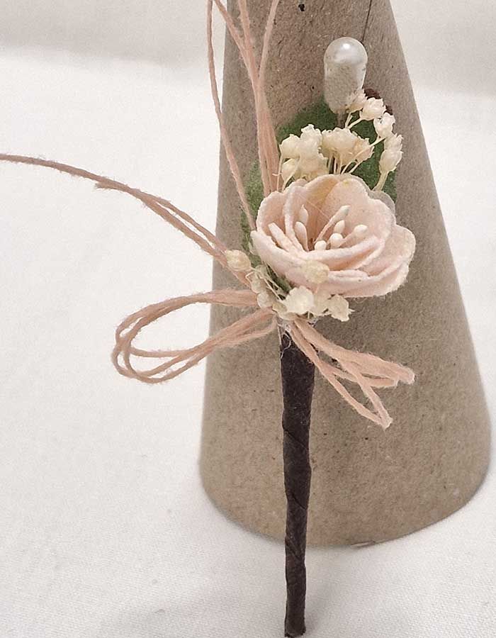 Alfiler Flor Preservada Boho