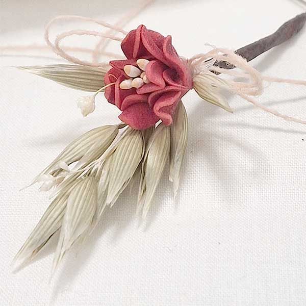 Alfiler Novia Azahar Coral