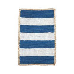 Alfombra Azul Blanca 60X90