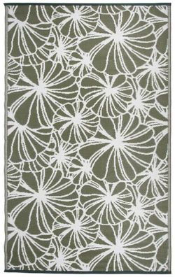 Alfombra con estampado floral 241x152cm