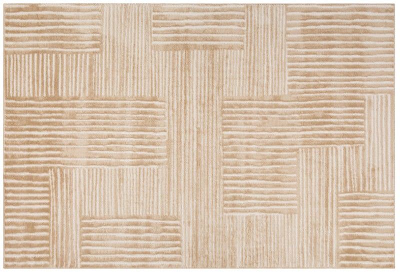 Alfombra con relieve Jana 160 x 235 cm marfil