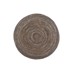 Alfombra de algodón en beige, 180 x 180 x 1 cm | Leandra