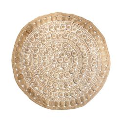 Alfombra de Cáñamo Zulai Beige, Ø250x1cm