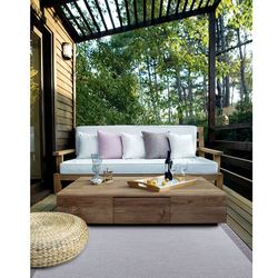 Alfombra De Exterior Vinilo Gris 140x200