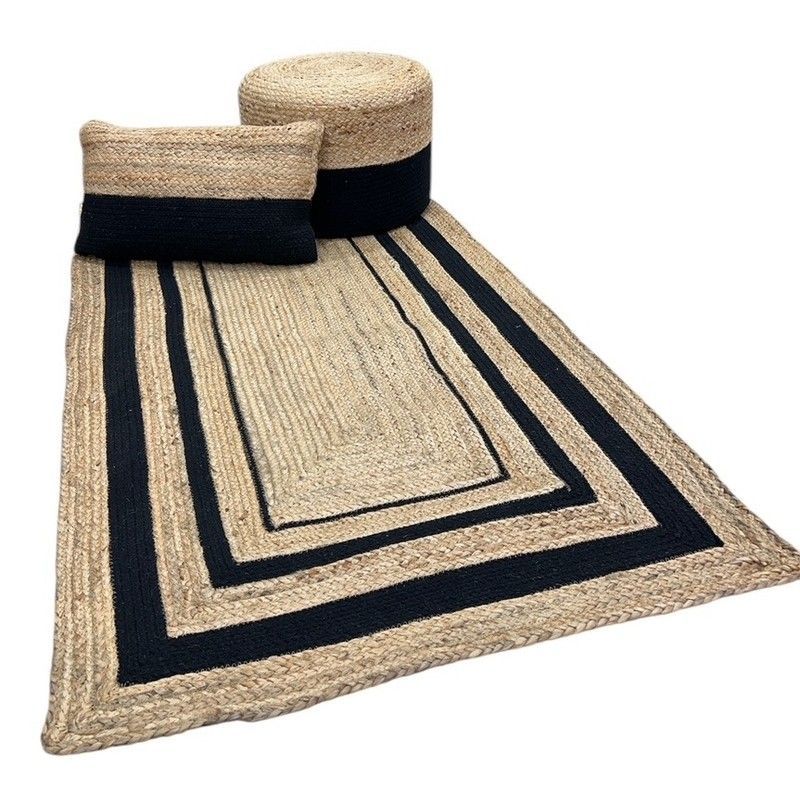 Alfombra de yute rectangular 80 X150 cm
