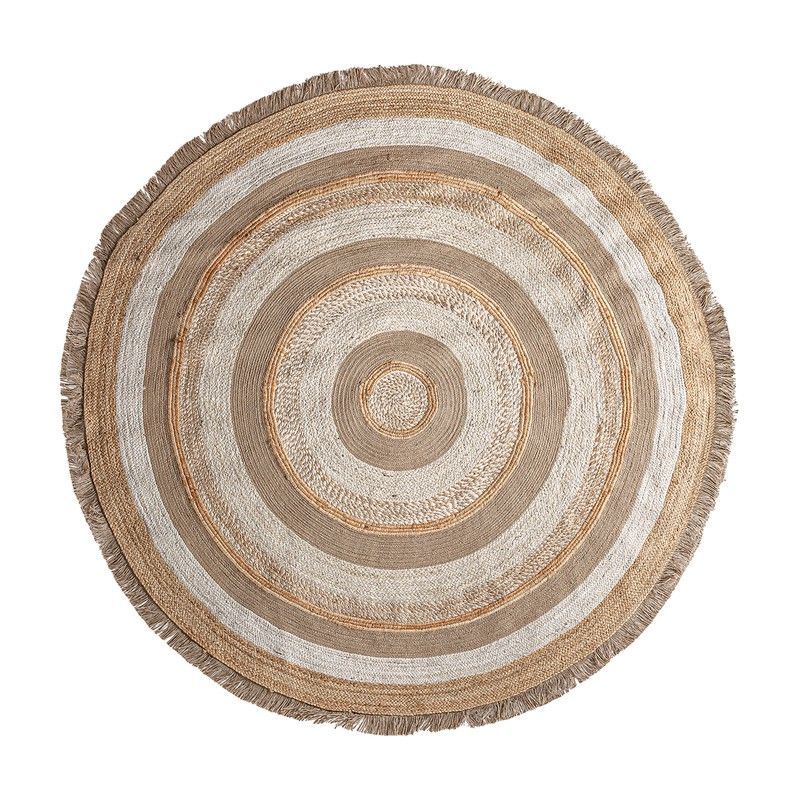 Alfombra Ela de yute en marrón, 220 x 220 x 1 cm