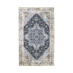 Alfombra rectangular de chenilla en azul, 230 x 160 x 1 cm | Havana