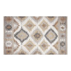 Alfombra Vinílica Estampada Kilim Grises 45 X 75 Cm