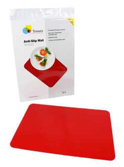 Alfombrilla anti-deslizante rectangular able2 rojo l 35,5 x b 25,5 cm