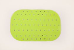 Alfombrilla de baño pequeña anti-patinazos 54 x 35 cm, lima