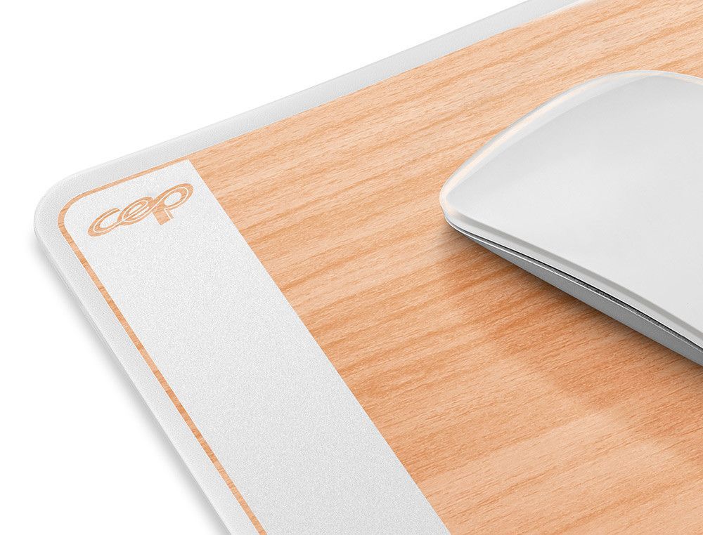 Alfombrilla de raton cep silva bambu con solapa transparente 210x150x2 mm