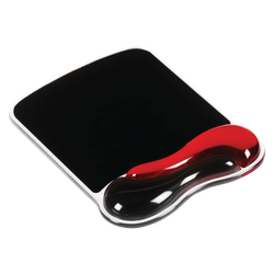 Alfombrilla para raton kensington duo gel con reposamuñecas color negro/rojo 240x182x25 mm