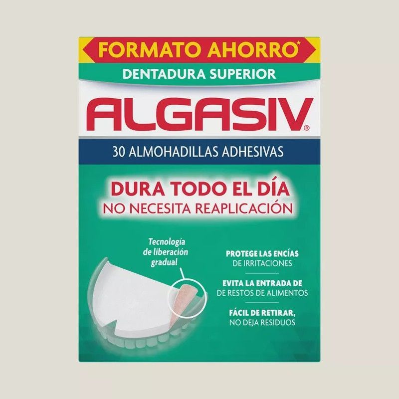 Algasiv Superior Almohadillas Adhesivas Para Dentaduras Postizas