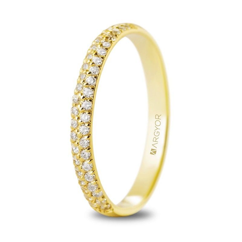 Alianza Oro 18kts Argyor-MRM 1,1mm (18)74A0179 Sortija Con 42 Diamantes