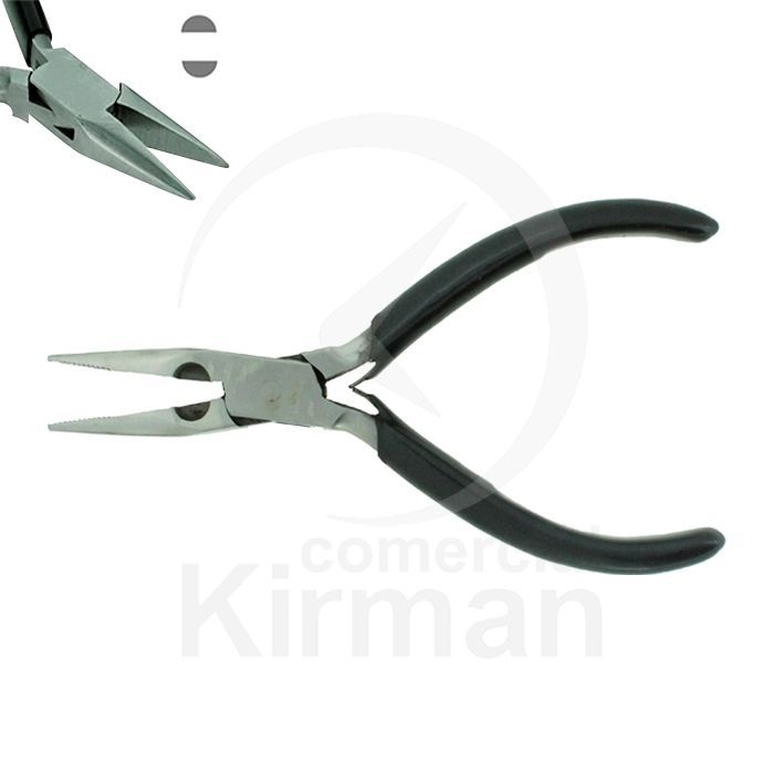 Alicate Acero 20063 Plano Puntas Media Caña Estriado