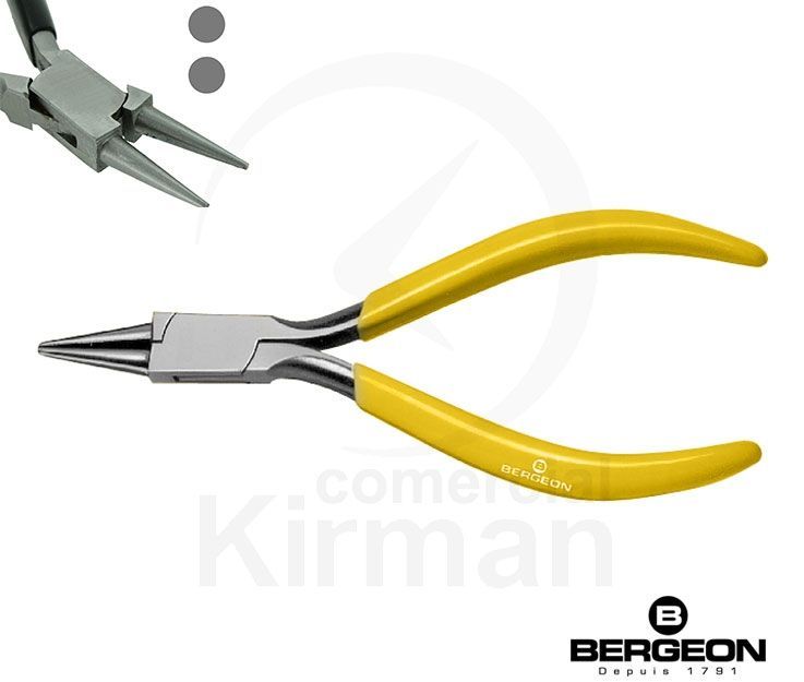 Alicate Acero Bergeon 20008 Puntas Redondas Lisas