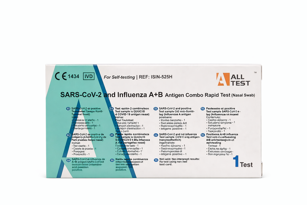 All Test Test COVID y Gripe Dúo – SARS-CoV-2 + Influenza A/B (1 test)