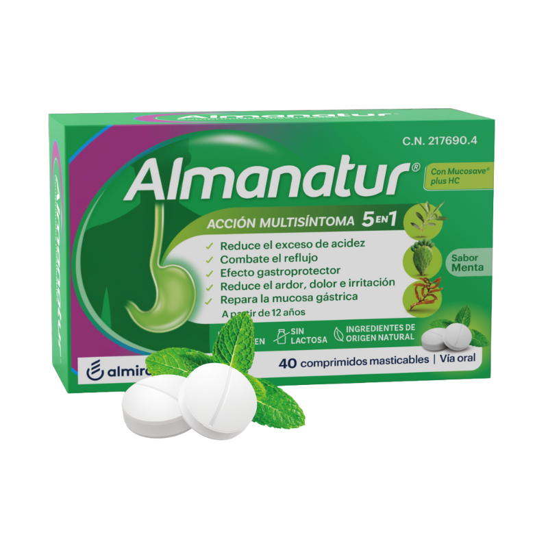 Almanatur 40 comprimidos para combatir Acidez, Reflujo y Ardor