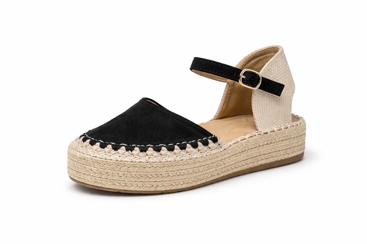 Alpargata Natural Plataforma Negro