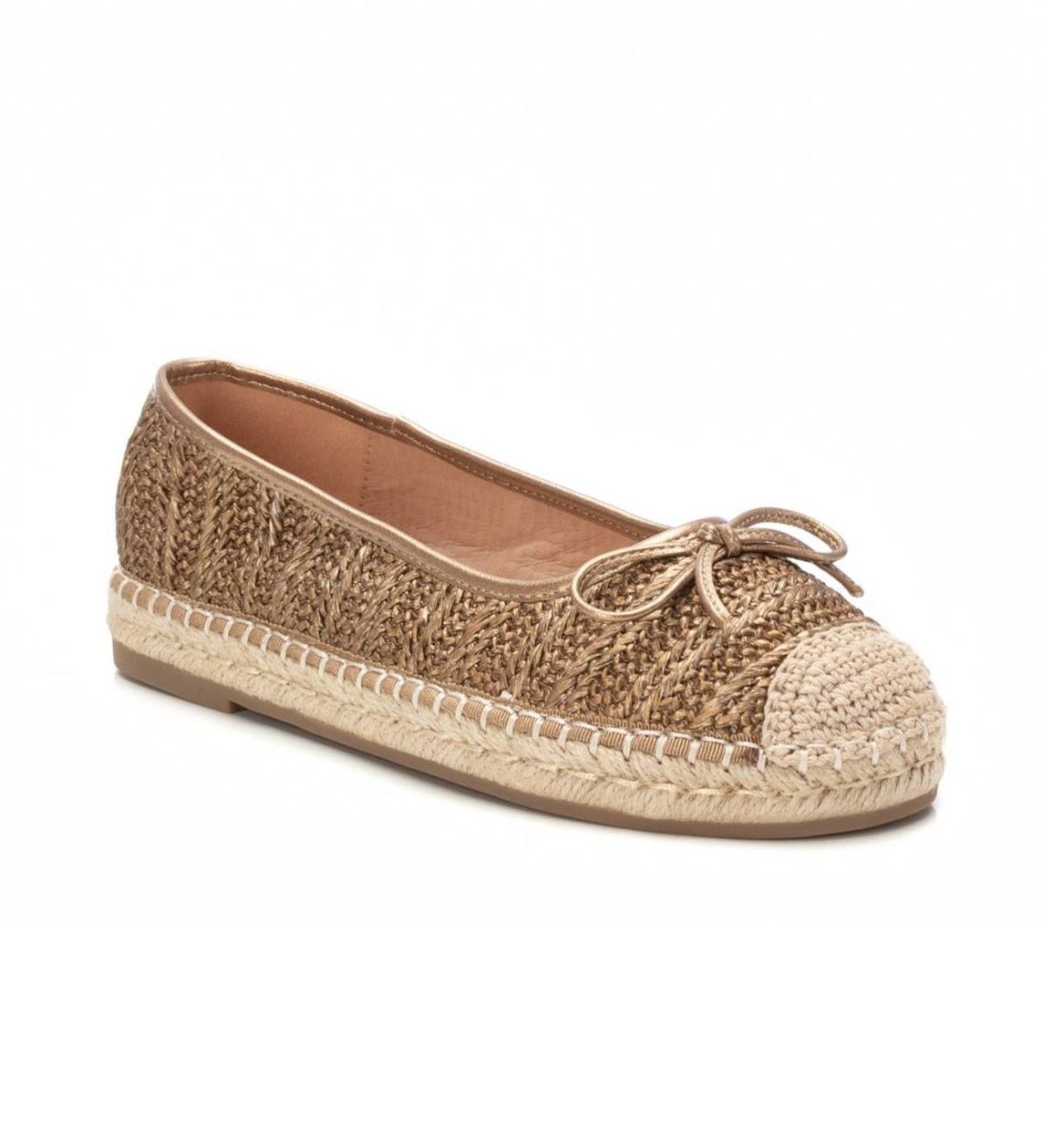 Alpargata plana metalizada Xti Bronce