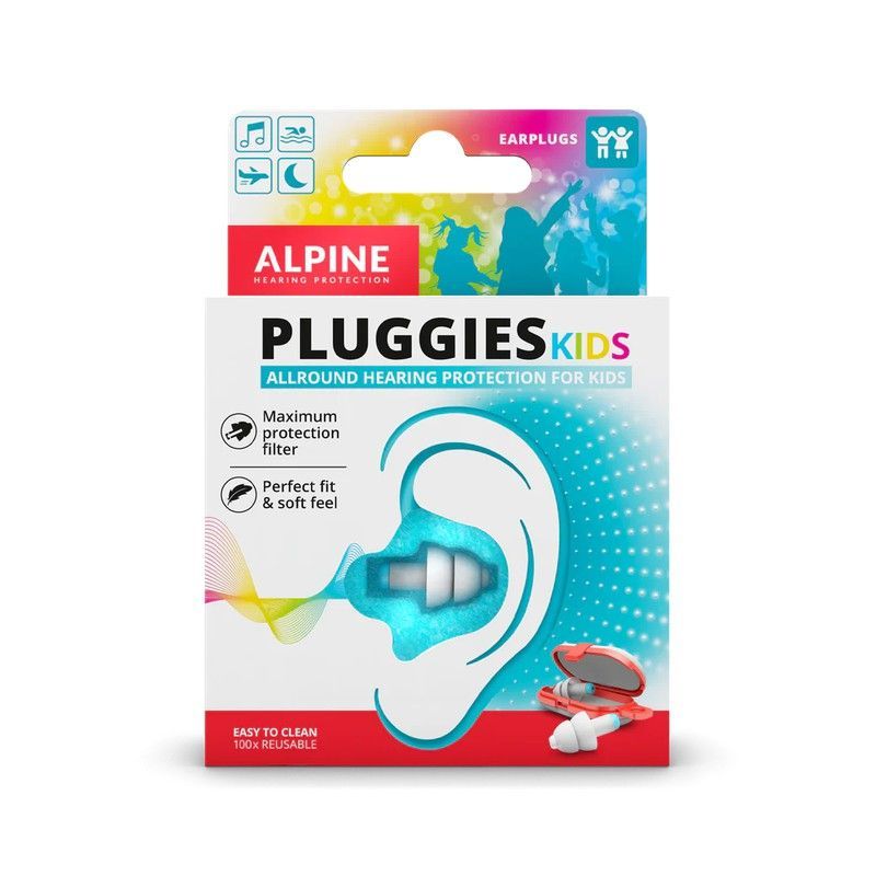 Alpine PluggiesKids Tapones Infantiles para el Agua 2 Tapones