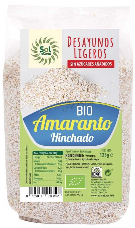 Amaranto Hinchado Bio 125 G