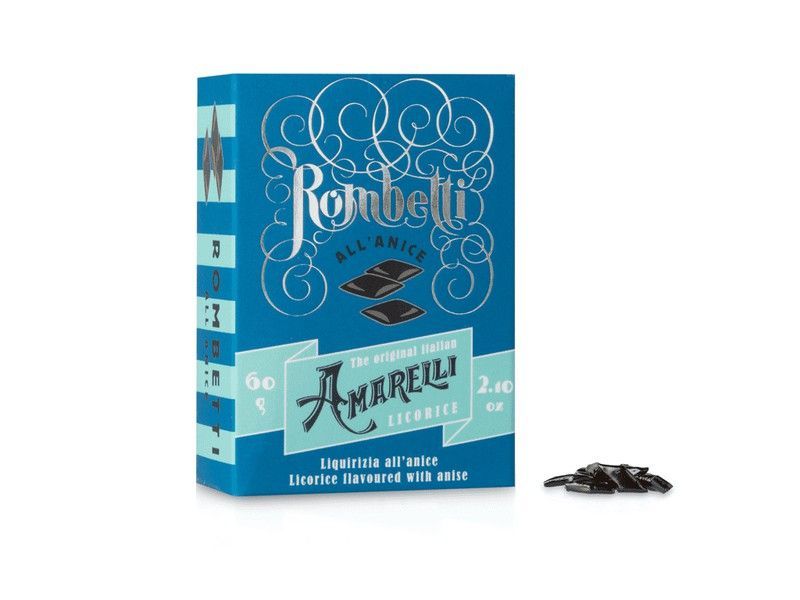 Amarelli Rombetti Regaliz Sólido Aromatizado con Anís 60gr