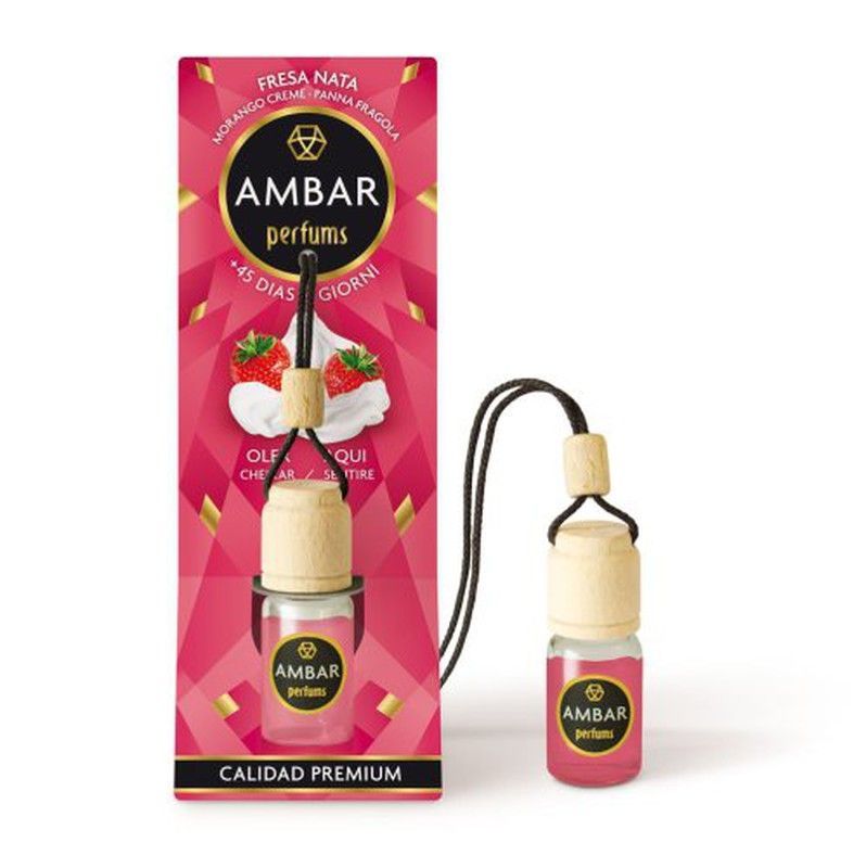 Ambientador Ambar Coche Fresa Y Nata