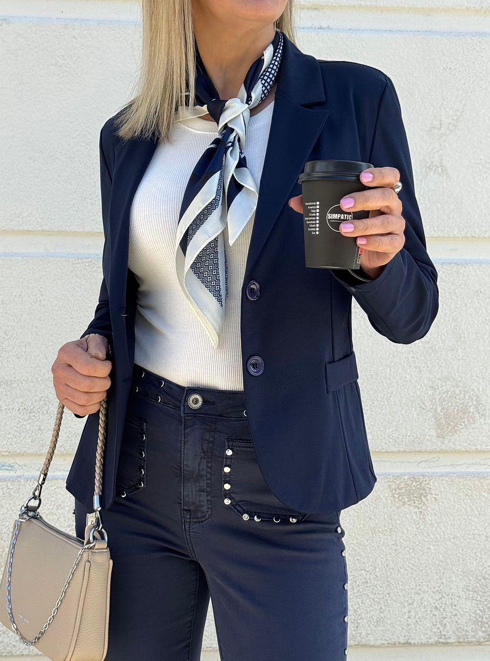 Americana básica azul marino