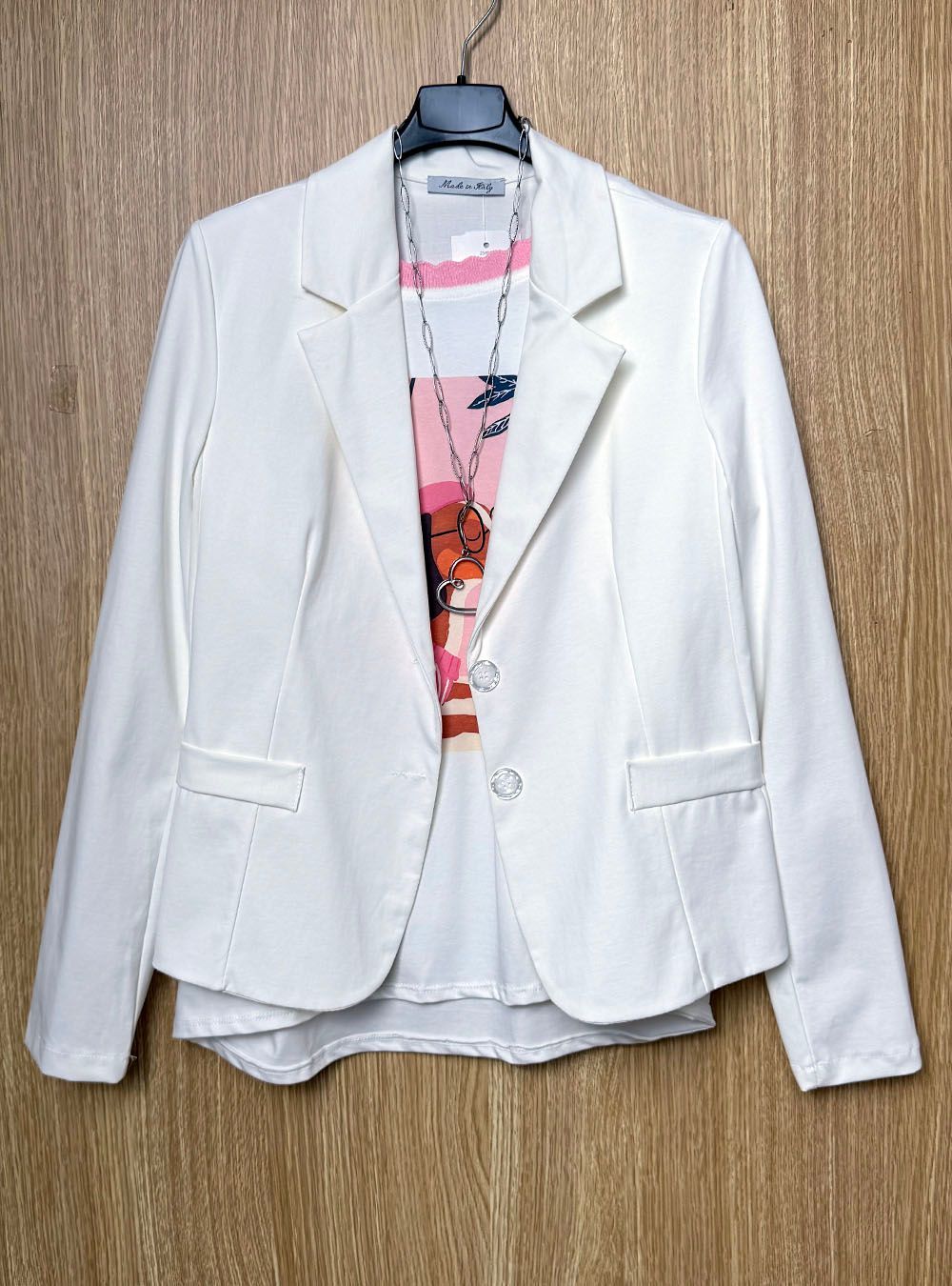 Americana básica blanca