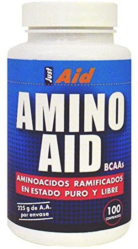 Amino Aid BCAA´S Aminoácidos Ramificados 100 Comprimidos Just Aid