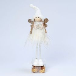 Angelita vestido blanco y alas doradas 4 bombones