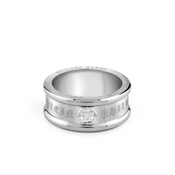 Anillo Acero Hombre Philipp Plein PJTEA01R6 Grabado Logo Philipp Plein