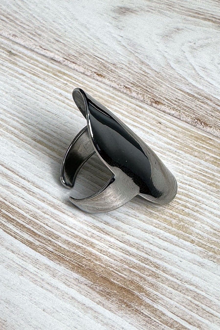 Anillo acero ovalado silver