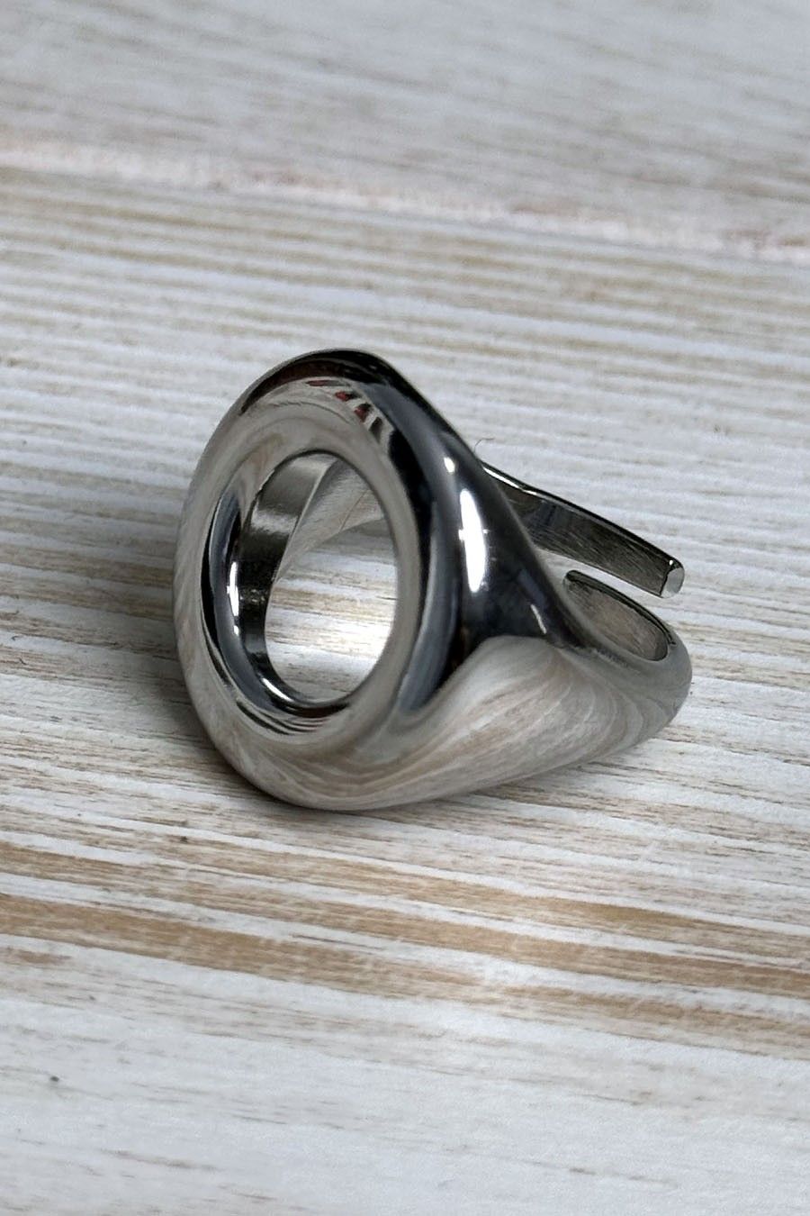 Anillo acero redondo silver