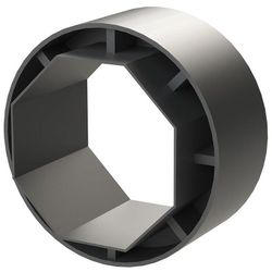 Anillo adaptacion para Ø 70 octogonal a Ø 120 mm.