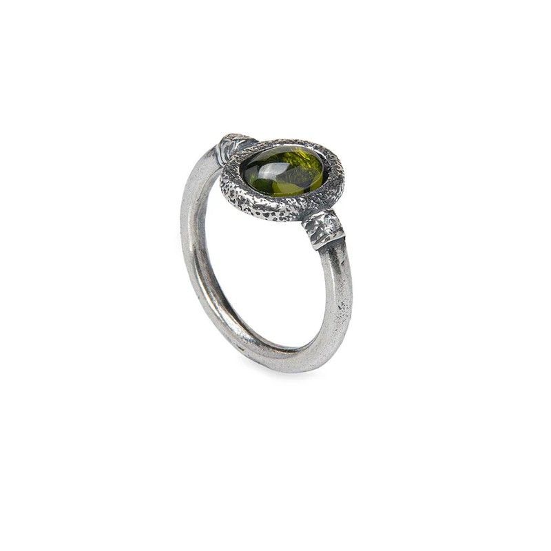 Anillo Constanza WR122X Plata de Palo de mujer en plata de ley y piedra oval olivina