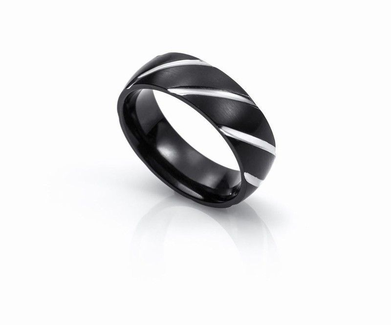 Anillo de hombre en acero Ip negro Viceroy