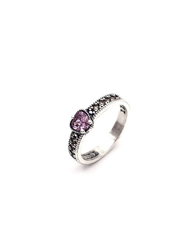 Anillo de plata Love Pink