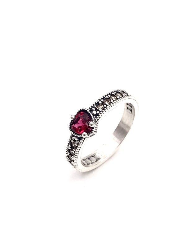 Anillo de plata Love Red