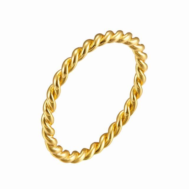 Anillo de plata trenzado Gold