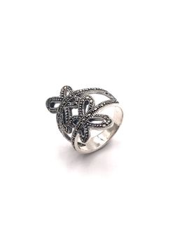 Anillo Elegant de plata de ley Flowers