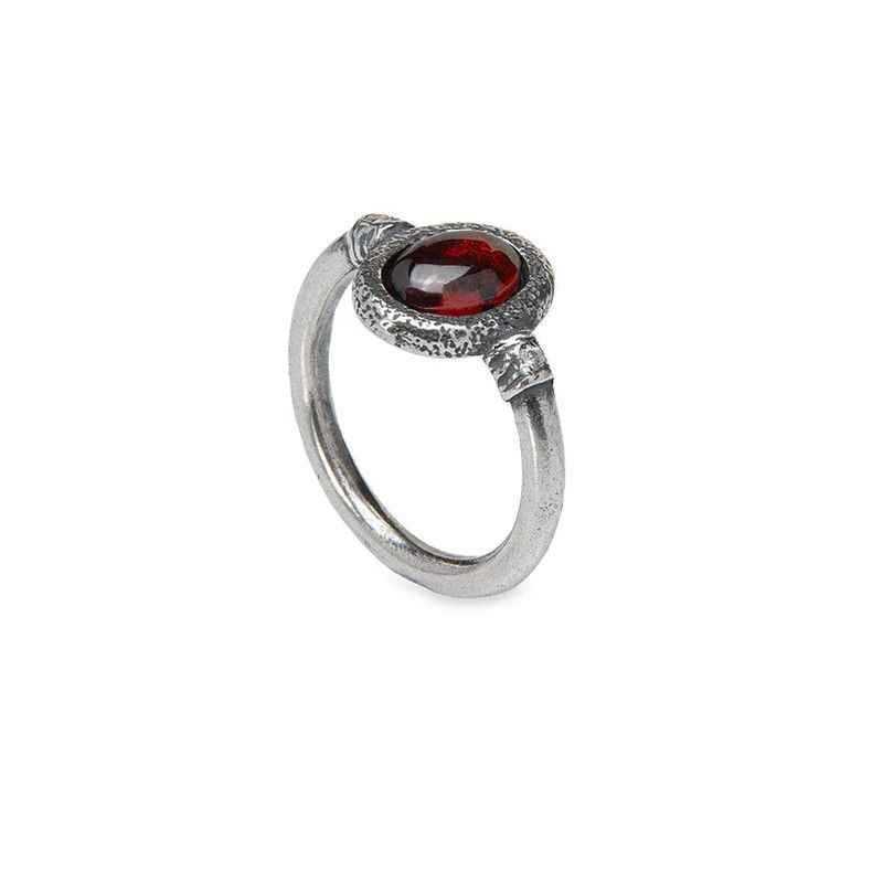 Anillo Eloisa WR121X anillo PLATA DE PALO de mujer fino y discreto de plata con piedra granate