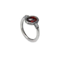 Anillo Eloisa WR121X anillo PLATA DE PALO de mujer fino y discreto de plata con piedra granate