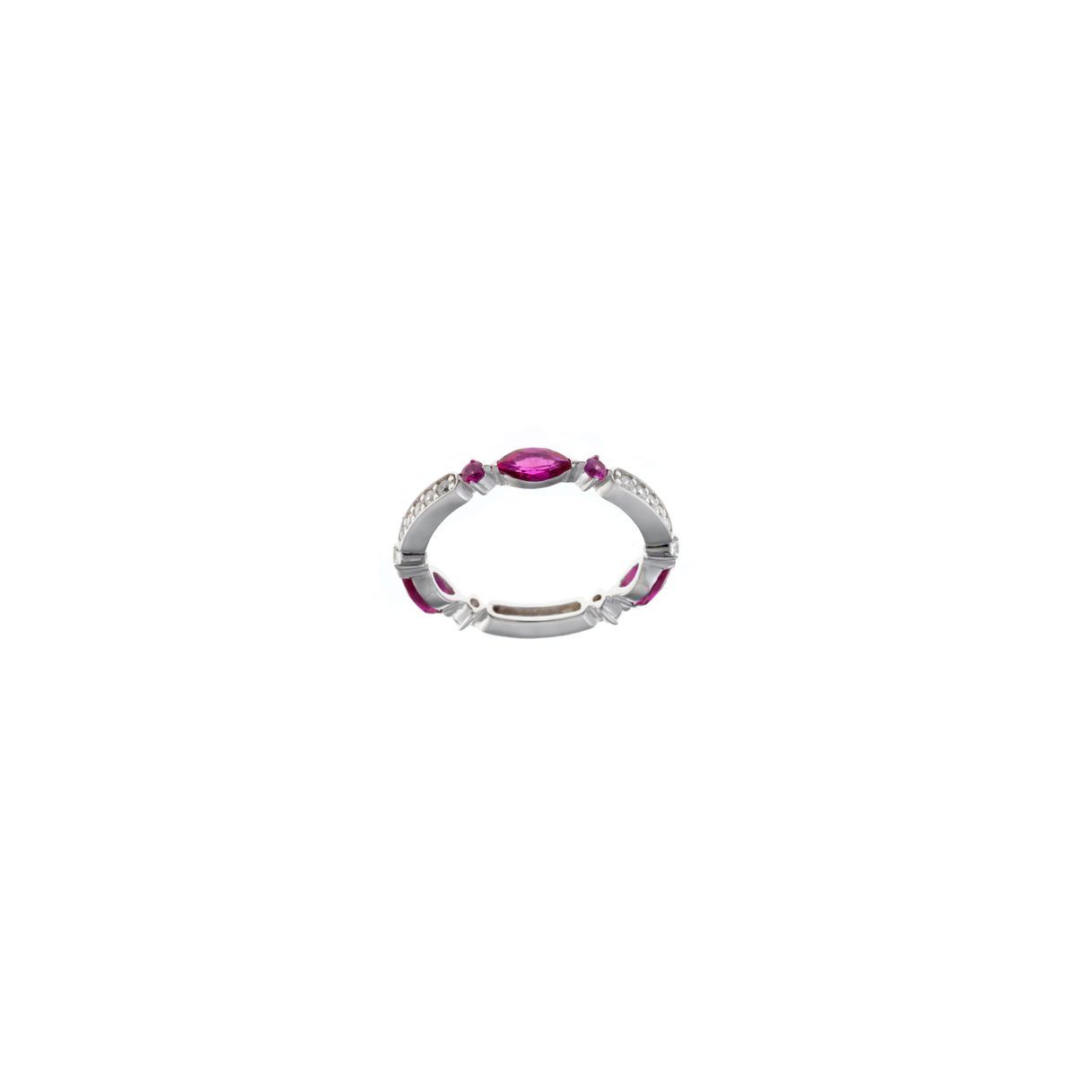 Anillo en plata de ley Multi Tear Red