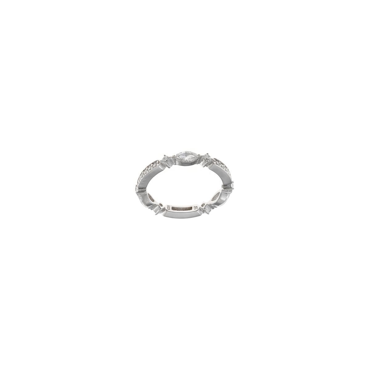 Anillo en plata de ley Multi Tear White