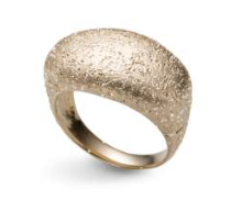 Anillo IPPOCAMPO plata bañada sello con destellos de luz. IPEL316