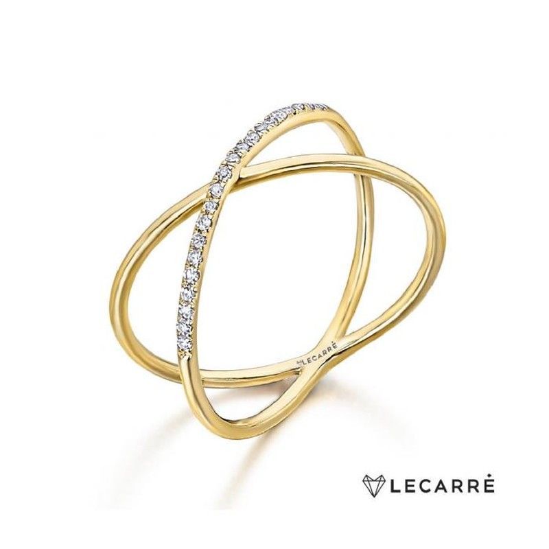 Anillo LECARRE Anillo Cruzado Oro y Brillantes. GA106OA-15